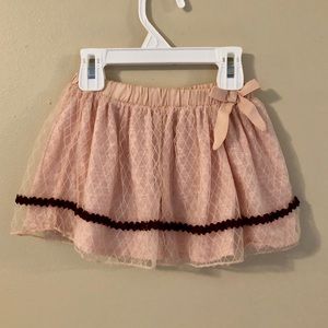 Mesh and jersey skirt